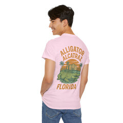 Alligator Alcatraz Unisex Heavy Cotton Tee, Florida Souvenir Shirt, Travel Gift, Vintage Style Tee, Nature Lover Apparel
