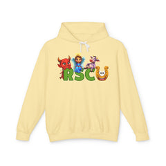 Russell Sage College Mascot Unisex Hoodie - Russell Sage Purple Cow, Red Devil, Golden Horseshoe, Blue Angel Design