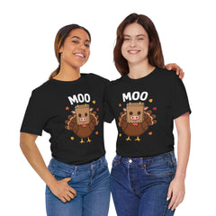 Funny Thanksgiving Turkey Moo T‑Shirt - Unisex Tee