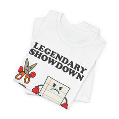 Legendary Showdown Rock Paper Scissors Funny Graphic Tee