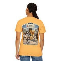 Lauren McGowan Front Logo Back Graphic Baldwin Harbor Animal Hospital "Who Let the Dogs Out?" Tee