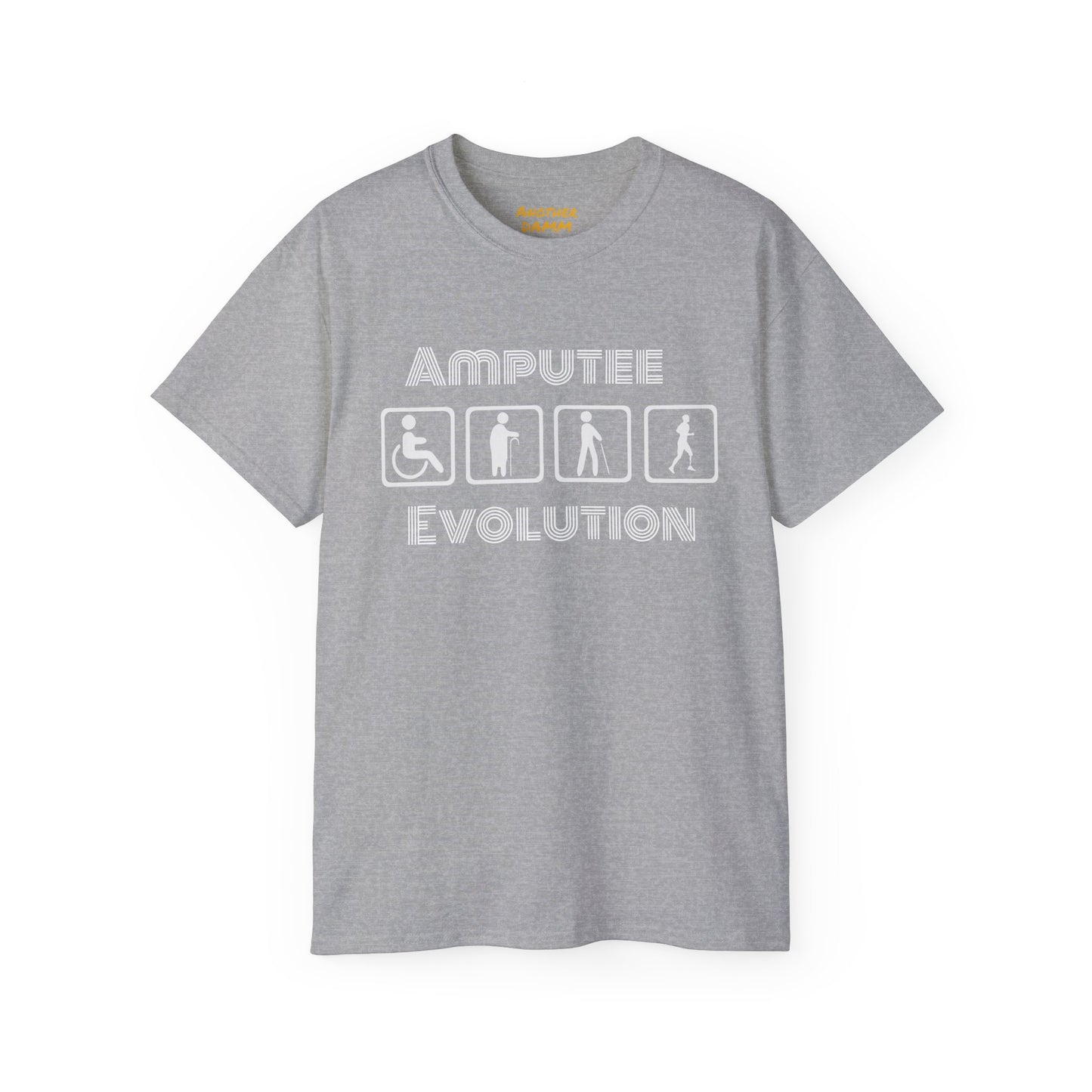 Amputee Evolution - Unisex Ultra Cotton Tee | Amputee, Leg Amputee, Limb Awareness, Prosthetic, Gift For Him, Gift For Her, Motivational Tee