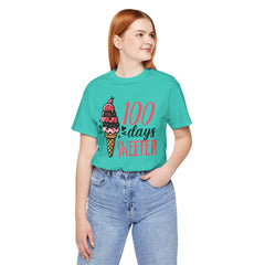 100 Days of School Unisex Tee | Elementary School, Ice Cream, Teacher Apparel