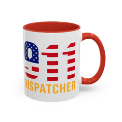 Vintage 911 Dispatcher Patriotic Coffee Mug, 11oz, 15oz