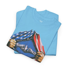 United States Navy Super Submariner tear open T Shirt, Red White and Blue, Patriotic Tee