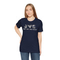 Peace Love Back The Blue in Arizona, Graphic Unisex Short Sleeve Tee