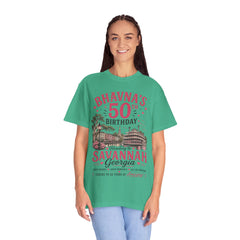 Bhavna Personalized 50th Birthday Girls Trip Savannah, Georgia T-Shirt