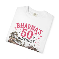 Bhavna Personalized 50th Birthday Girls Trip Savannah, Georgia T-Shirt