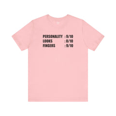 Personality Looks Fingers, Check! - Unisex Jersey Short Sleeve Tee | Amputee Aware,Amputee Humor,Finger Amputee,Gift For Him,Gift For Her