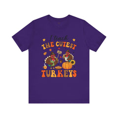 I Teach The Cutest Turkeys Teacher Appreciation T-Shirt