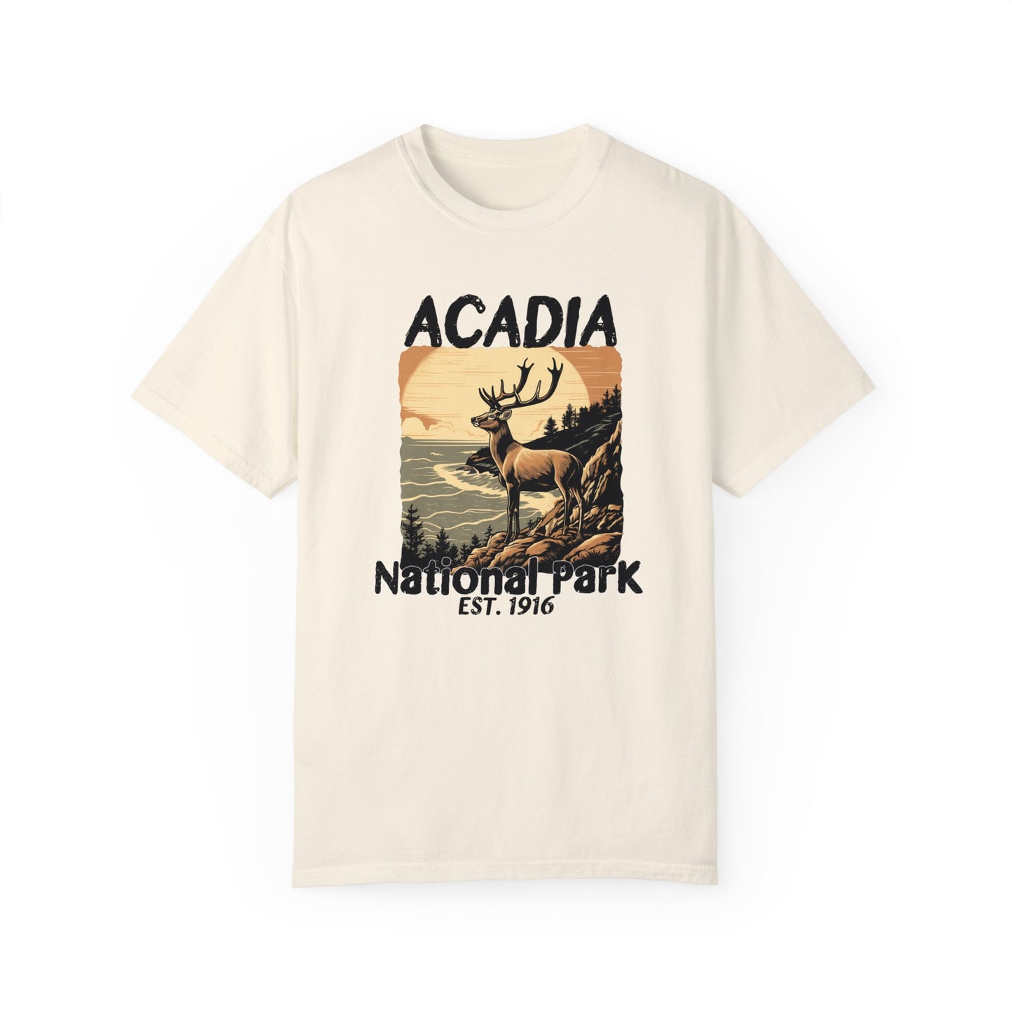 Arcadia National Park Graphic, Comfort Colors Soft Relaxed Fit Unisex Garment-Dyed T-shirt