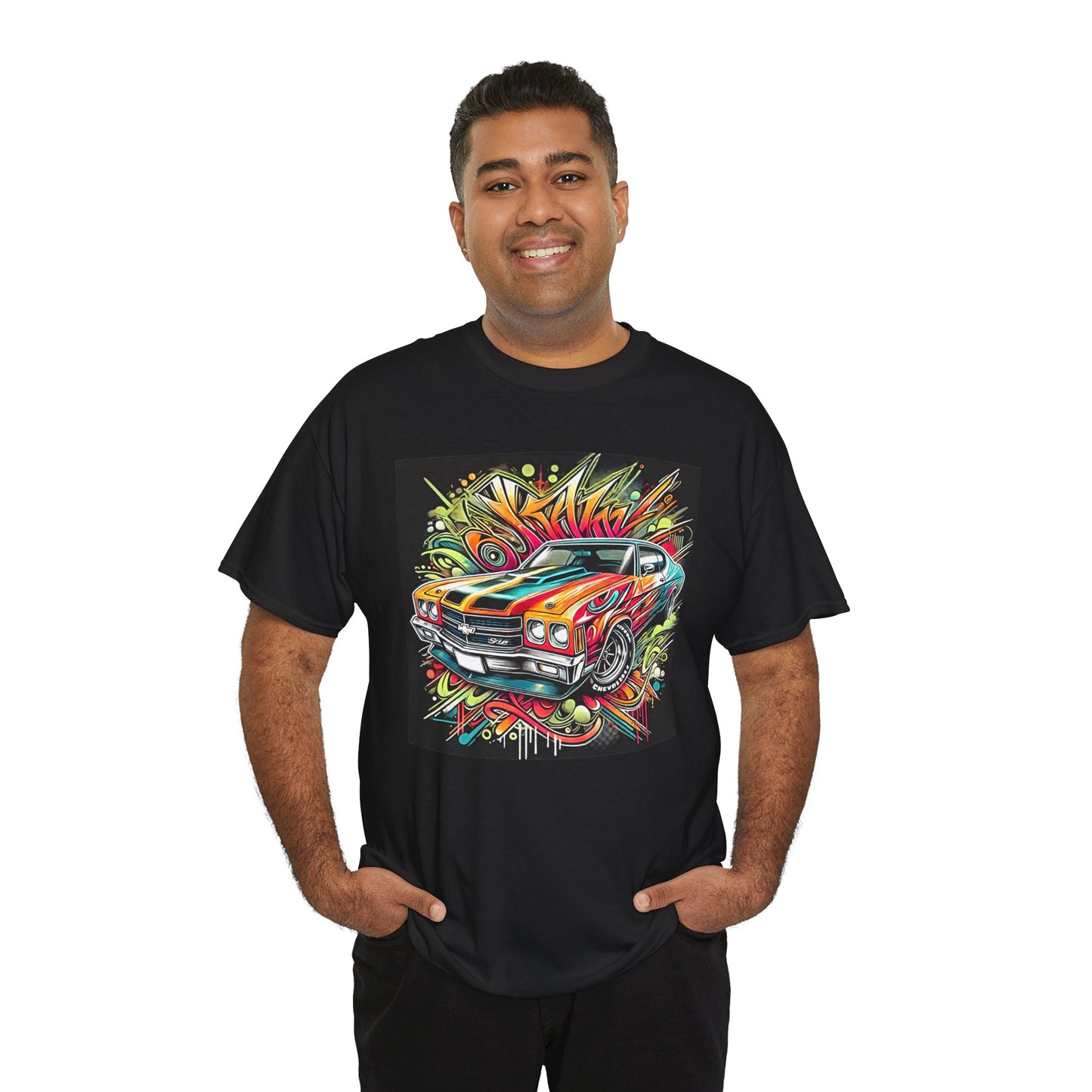 Graffiti Mania Chevy Chevelle Graphic - Unisex Heavy Cotton Tee