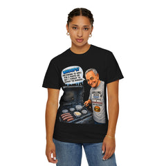 Grill Master Grandpa Funny BBQ T-Shirt — "Whoops! Pretending to Grill for a Photo" Graphic Tee