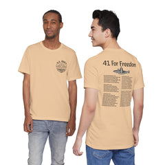 41 For Freedom FBM Fleet Ballistic Missile Submarine Unisex Jersey Short Sleeve Tee