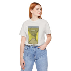 Do Not Question The Hallway T-Shirt — Retro Yellow Corridor Graphic Tee