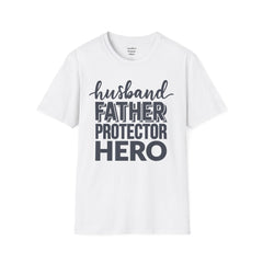 Husband Father Protector Hero Unisex Softstyle T-Shirt