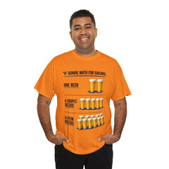 T-Shirt -  "A" School Math for Sailors Funny Beer Graphic Tee