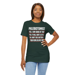 Phlebotomist Humor Tee, Funny Medical Shirt, Nurse Gift, Blood Tech Wear, Cute Phlebotomy Humor, Healthcare Apparel