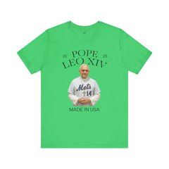 Pope Leo XIV New York Mets Fan Short Sleeve Tee - Made in USA