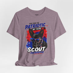 Personalized With Your Dogs Image and Name Patriotic Unisex Jersey Short Sleeve Tee