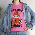 Cute But Spooky Halloween Raccoon! Graphic Unisex Heavy Cotton Tee