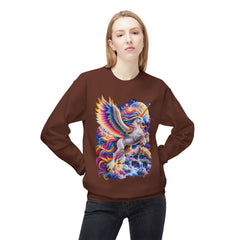 Whimsical Rainbow Winged Unicorn Sweatshirt