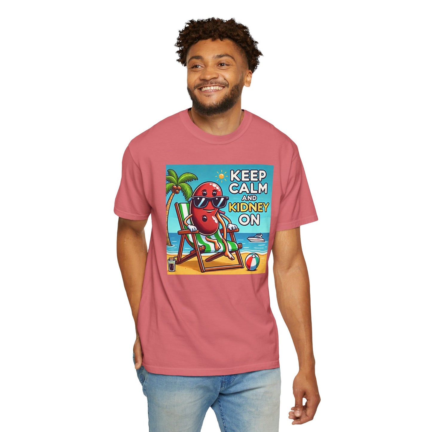 Keep Calm And Kidney On Graphic Unisex Garment-Dyed T-shirt