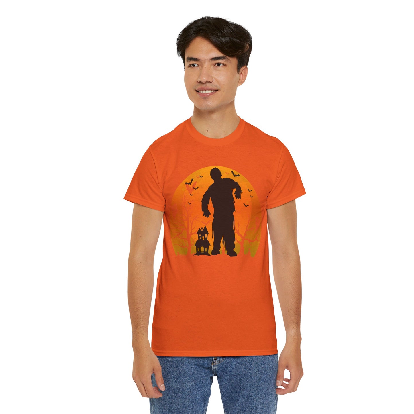 HAUNTED HOUSE ZOMBIE! Graphic Unisex Heavy Cotton Tee