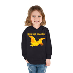 Flying high, dino-style! - Toddler Pullover Fleece Hoodie