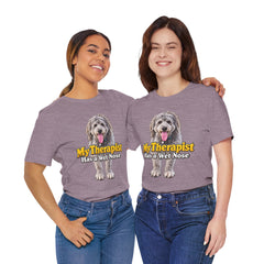 My Therapist Has A Wet Nose Personalized with your dog(s) image T-Shirt