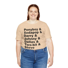 The Outsiders Shirt, Greasers Characters Shirt, Unisex Jersey Short Sleeve Tee
