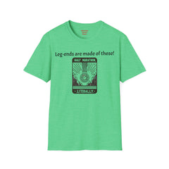 Leg Amputee Humor - Unisex Softstyle T-Shirt / Running a Marathon / One Leg Humor / Awards Medal / Funny Story / One Leg Warrior