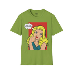 Call Me On My Cell Phone Unisex Softstyle T-Shirt  Pop Art Girl