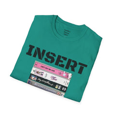 THE 80S VHS Tape Stack  - Unisex Softstyle T Shirt