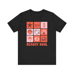 Beachy Soul Unisex Jersey Tee - Perfect Summer Vibes, Casual Wear, Gift for Beach Lovers, Vacation Outfit, Relaxed Style