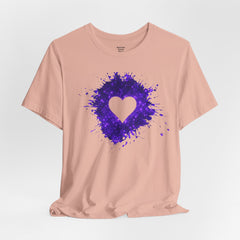 Galaxy Heart Tee — Purple or Green Splatter Heart T-Shirt