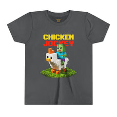 Youth Chicken Jockey Tee - Fun Gamer T-Shirt for Kids