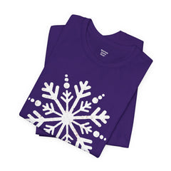 Let It Snow Galaxy Snowflake T-Shirt — Christmas Winter Starburst Tee