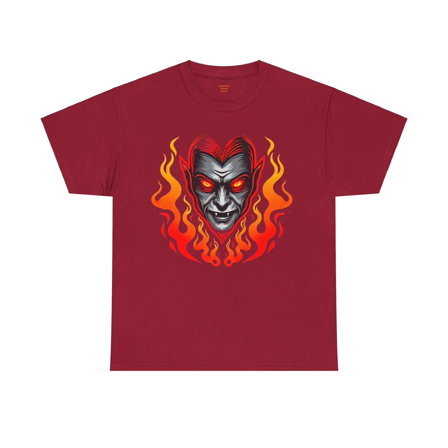 Flaming Fire Vampire - Graphic Unisex Heavy Cotton Tee