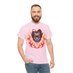 Flaming Fire Vampire - Graphic Unisex Heavy Cotton Tee