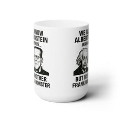 Albert Einstein mug, genius mug, fun mug, sarcastic mug, Frankenstein joke, science humor gift, coffee lover gift, unique mugs, quirky mugs
