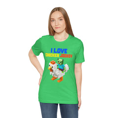 Video Game Movie I Love Chicken Jockey Tee - Unisex Short Sleeve T-Shirt