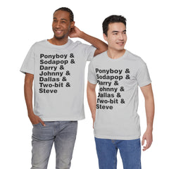 The Outsiders Shirt, Greasers Characters Shirt, Unisex Jersey Short Sleeve Tee