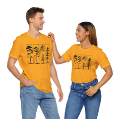 Nature-Inspired Unisex Jersey Tee, Tree Graphic T-Shirt, Eco-Friendly Fashion, Gift for Nature Lovers, Casual Wear, Outdoor Adventure