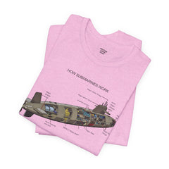 How Submarines Work Unisex Tee - Educational Graphic Shirt for Maritime Enthusiasts