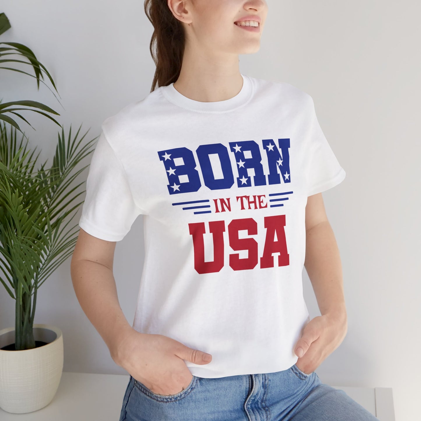 Born In The USA, Unisex Jersey Short Sleeve Tee