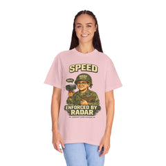 Speed Enforced By Radar T-Shirt — MASH 4077 Retro Traffic Cop Graphic Tee
