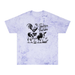 Life Is Better On The Farm Graphic Unisex Color Blast T-Shirt