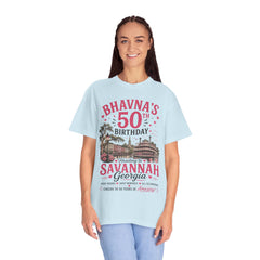 Bhavna Personalized 50th Birthday Girls Trip Savannah, Georgia T-Shirt