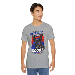 Personalized With Your Dogs Image and Name Patriotic Unisex Jersey Short Sleeve Tee